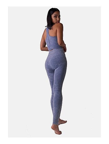 Legging + haut Femme sans coutures Fibre Emana Taille haute, Stone