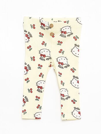 Legging 'Hello kitty' en rib coton