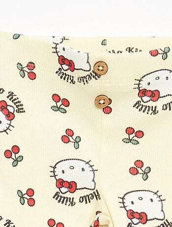 Legging 'Hello kitty' en rib coton