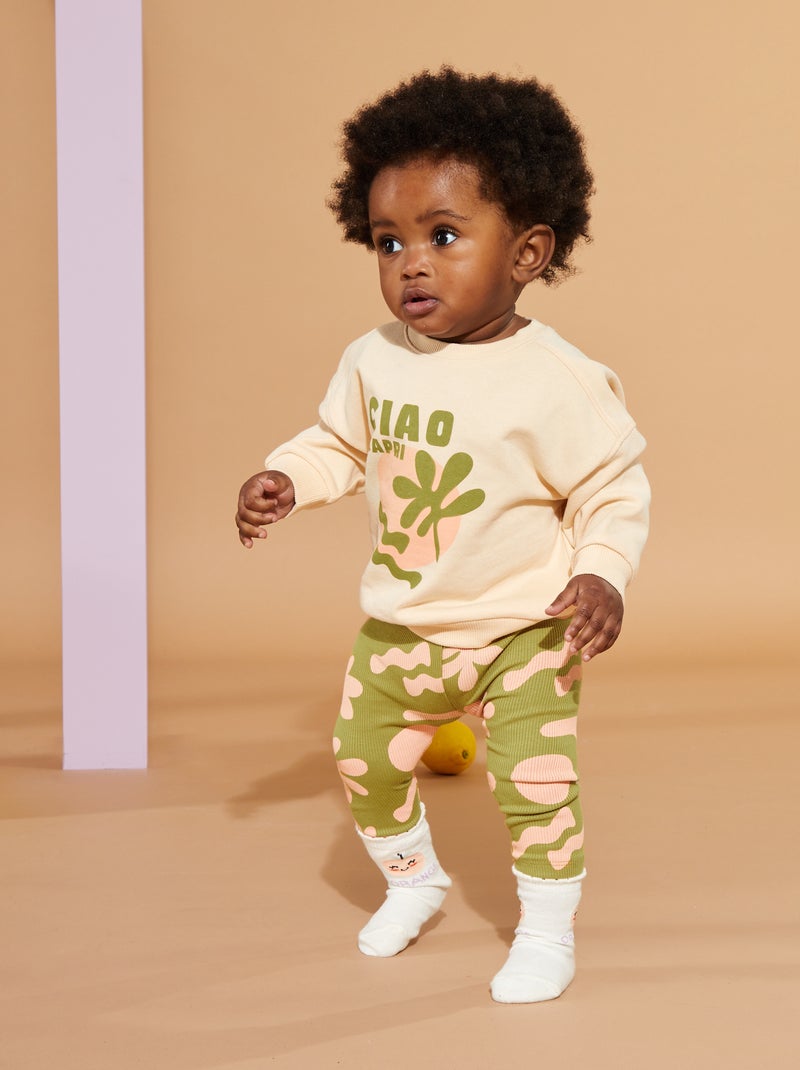 Legging imprimé - Grafik Edition Kaki/beige - Kiabi