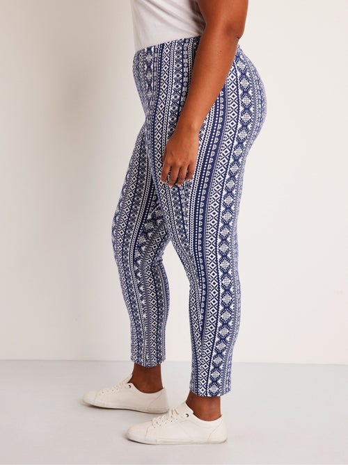 Legging imprimé ceinture élastiquée - Kiabi
