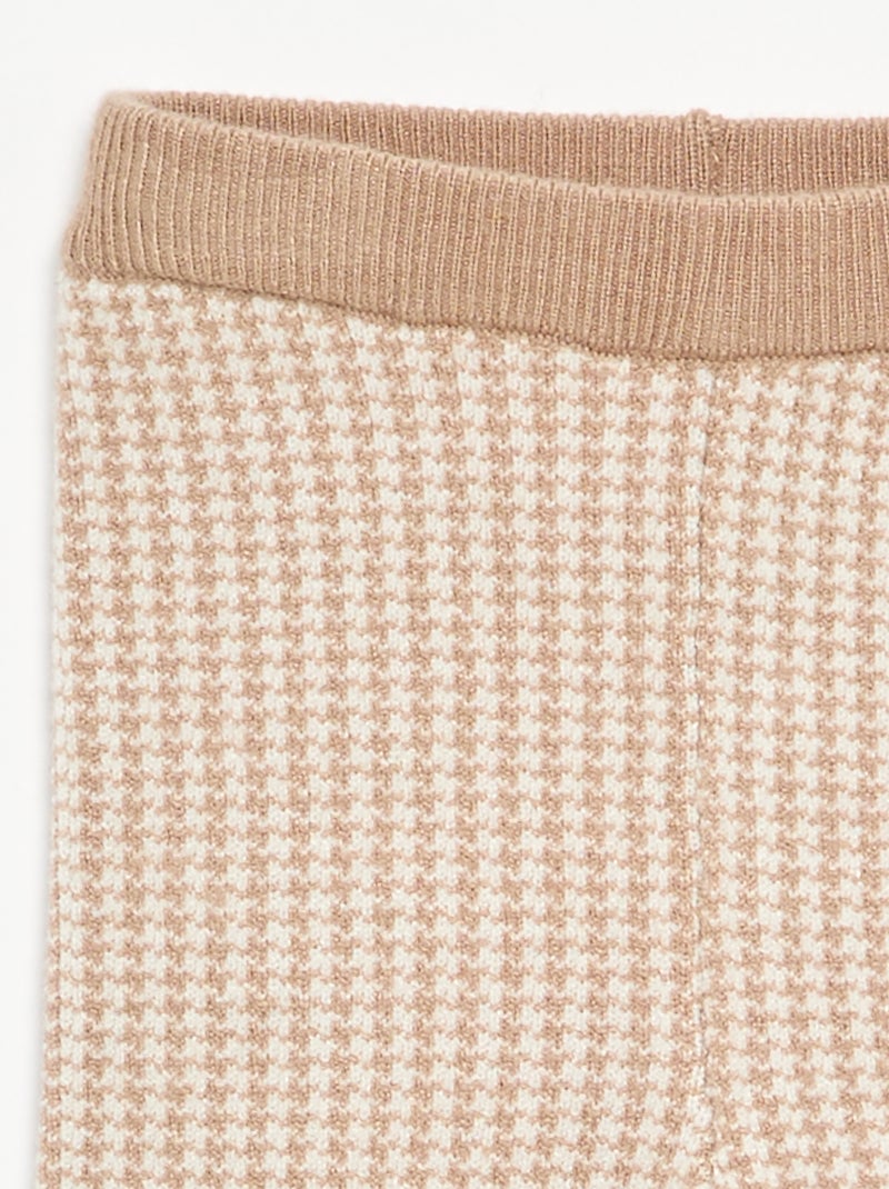 Legging imprimé en maille compacte Beige - Kiabi