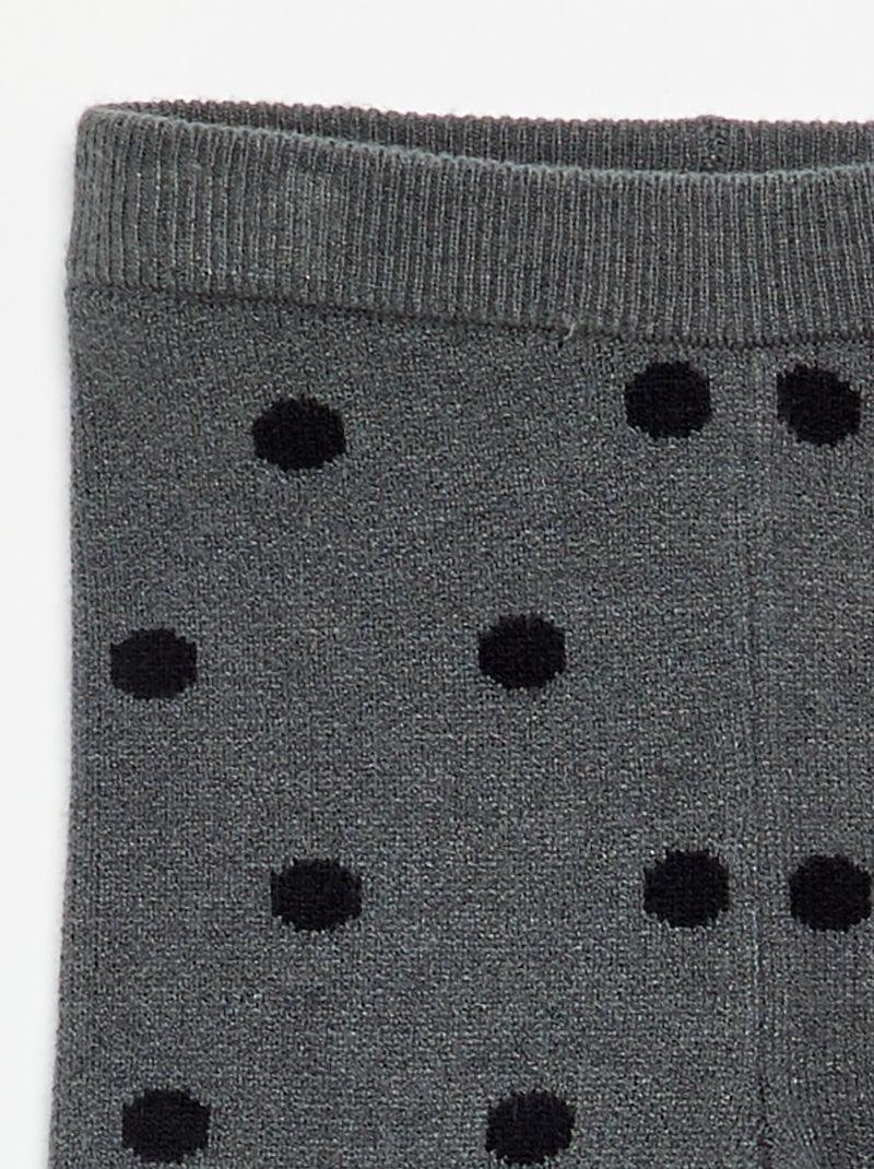 Legging imprimé en maille compacte Gris - Kiabi