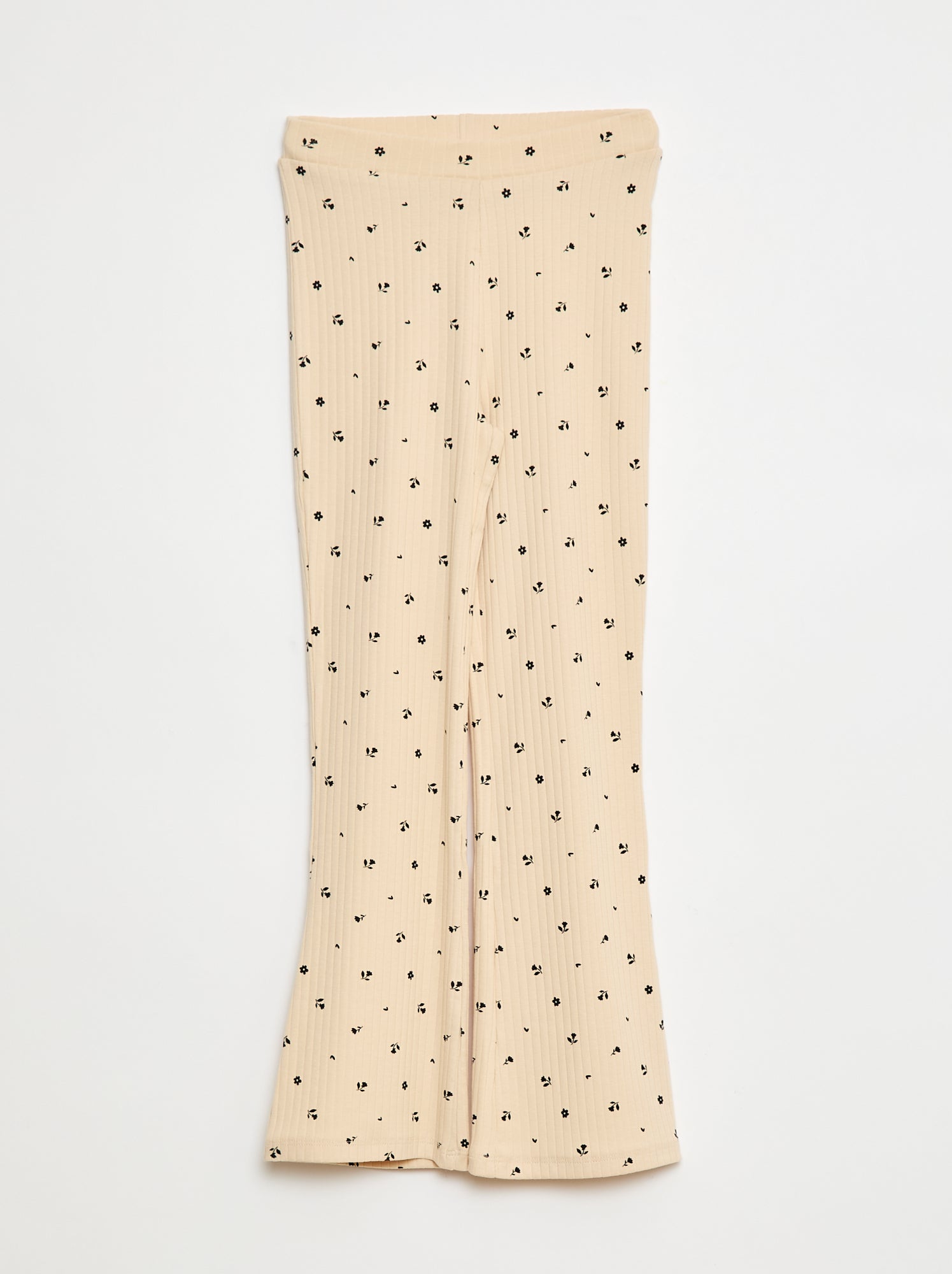 Legging imprimé en rib côtelé