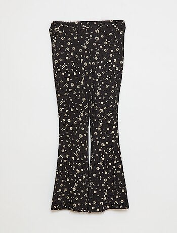 Legging imprimé en rib côtelé