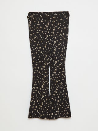 Legging imprimé en rib côtelé