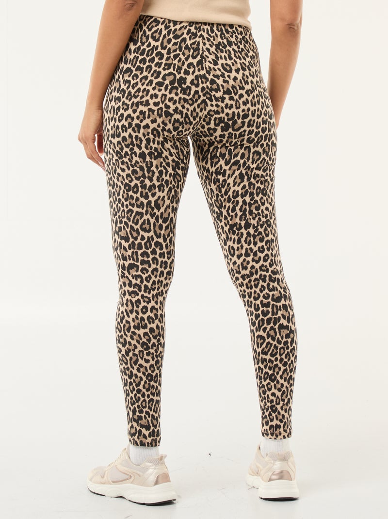 Legging imprimé fantaisie femme Beige - Kiabi