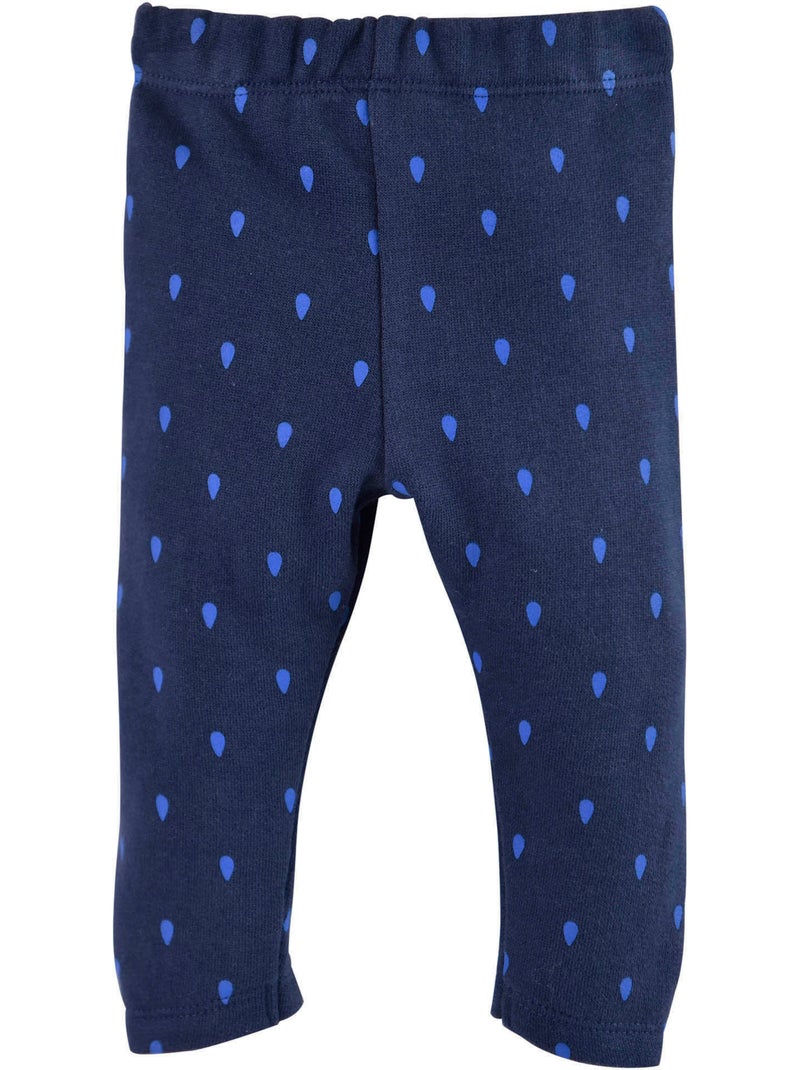 LEGGING IMPRIME HAPPY Bleu Bleu - Kiabi
