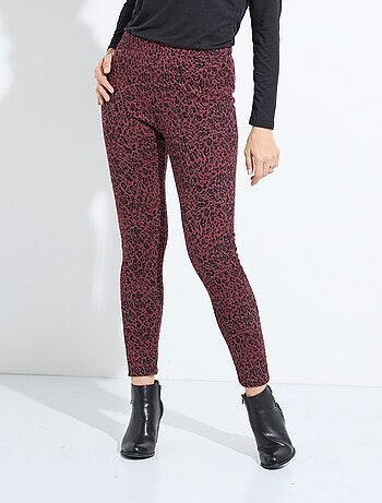 Legging imprimé léopard taille élastiquée - afibel