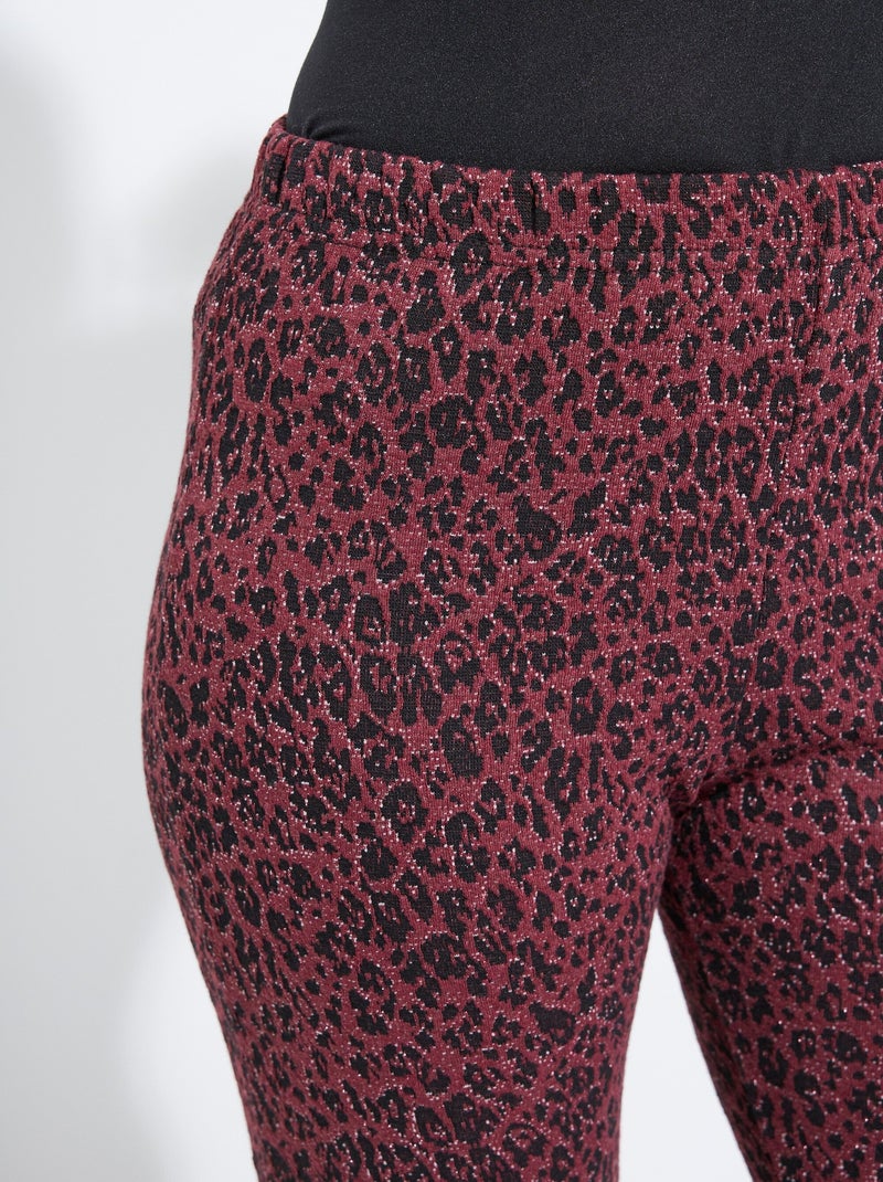 Legging imprimé léopard taille élastiquée - afibel Violet foncé - Kiabi