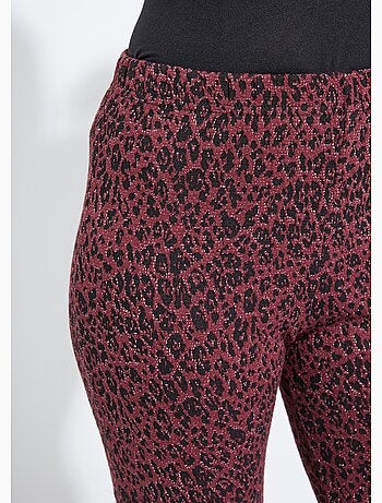 Legging jacquard peau de bête taille élastiquée - Afibel