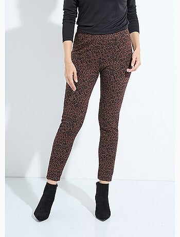 Legging jacquard peau de bête taille élastiquée - Afibel