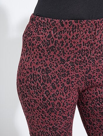 Legging imprimé léopard taille élastiquée - afibel