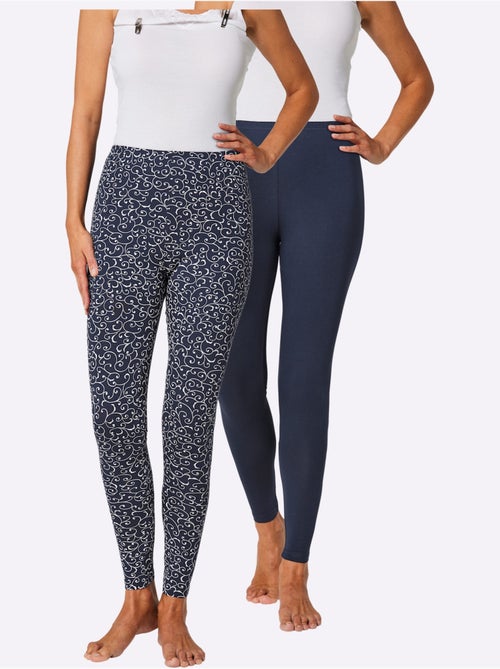 Legging Jersey Fin - Taille Courte - Witt - Lot de 2 - Kiabi