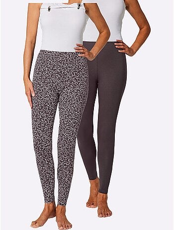 Legging Jersey Fin - Taille Courte - Witt - Lot de 2