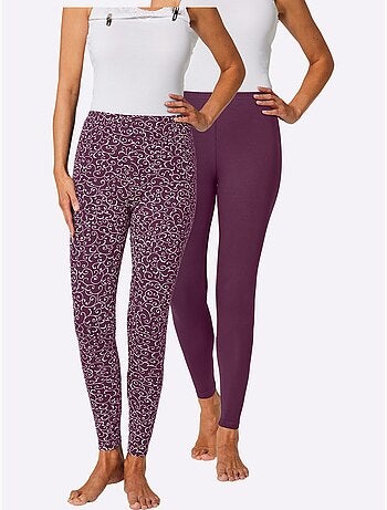 Legging Jersey Fin - Taille Standard - Witt - Lot de 2