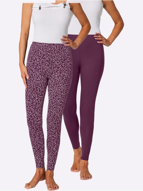 Legging Jersey Fin - Taille Standard - Witt - Lot de 2 - Kiabi