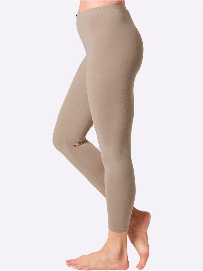 Legging jersey fin - taille standard - witt Beige - Kiabi