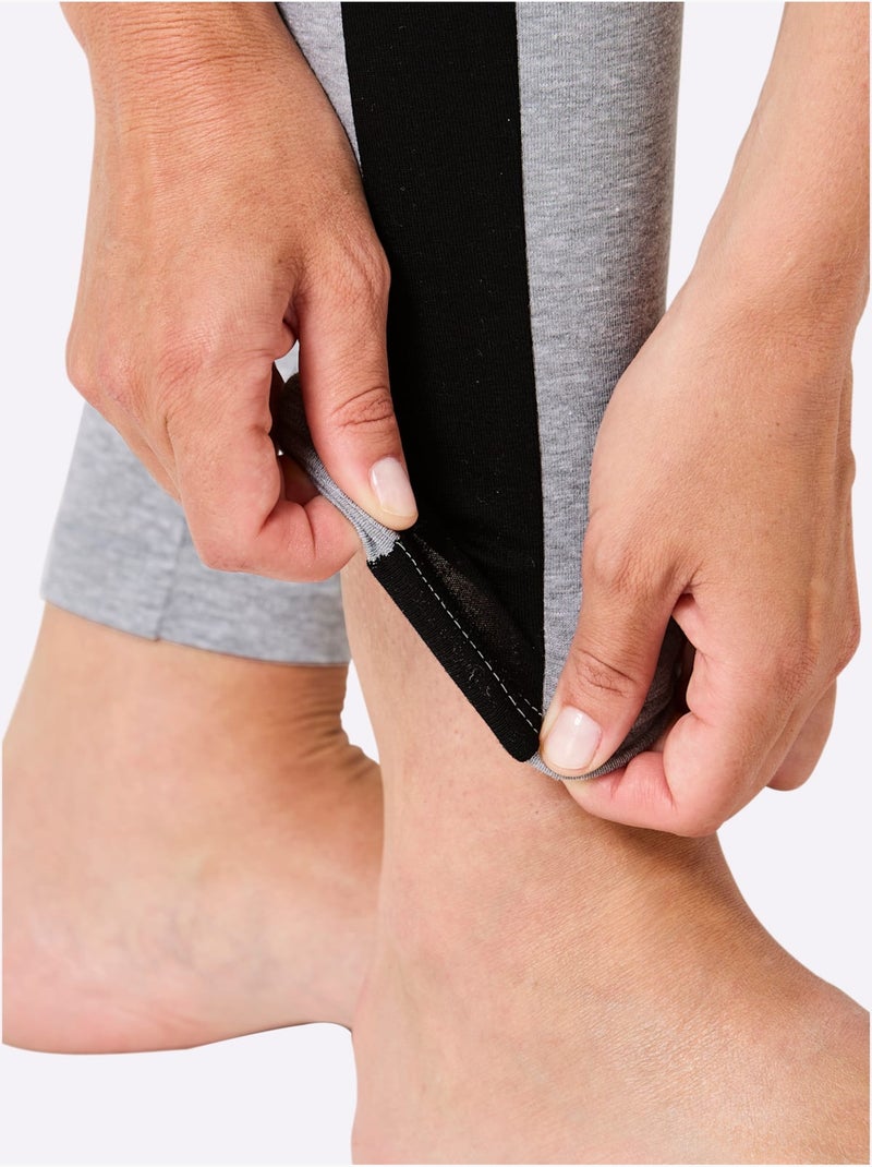 Legging Jersey Fin - Taille Standard - Witt Gris Noir - Kiabi