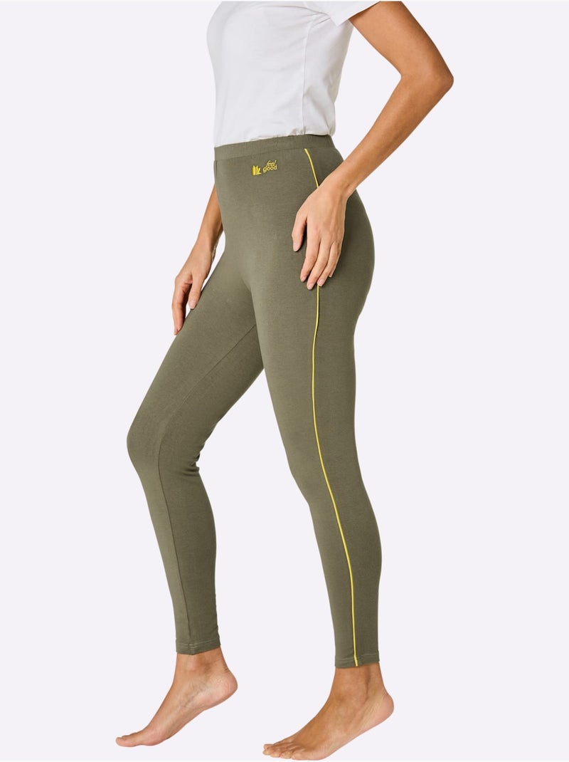 Legging Jersey Fin - Taille Standard - Witt Kaki - Kiabi