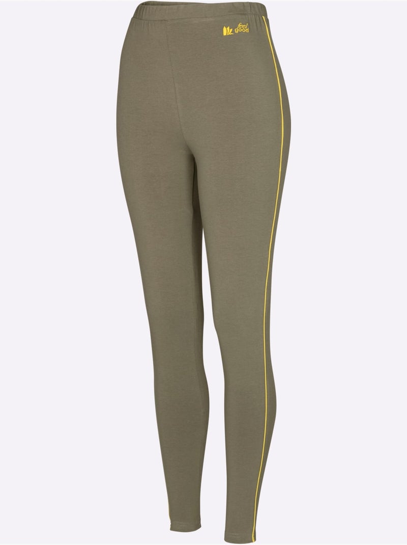 Legging Jersey Fin - Taille Standard - Witt Kaki - Kiabi
