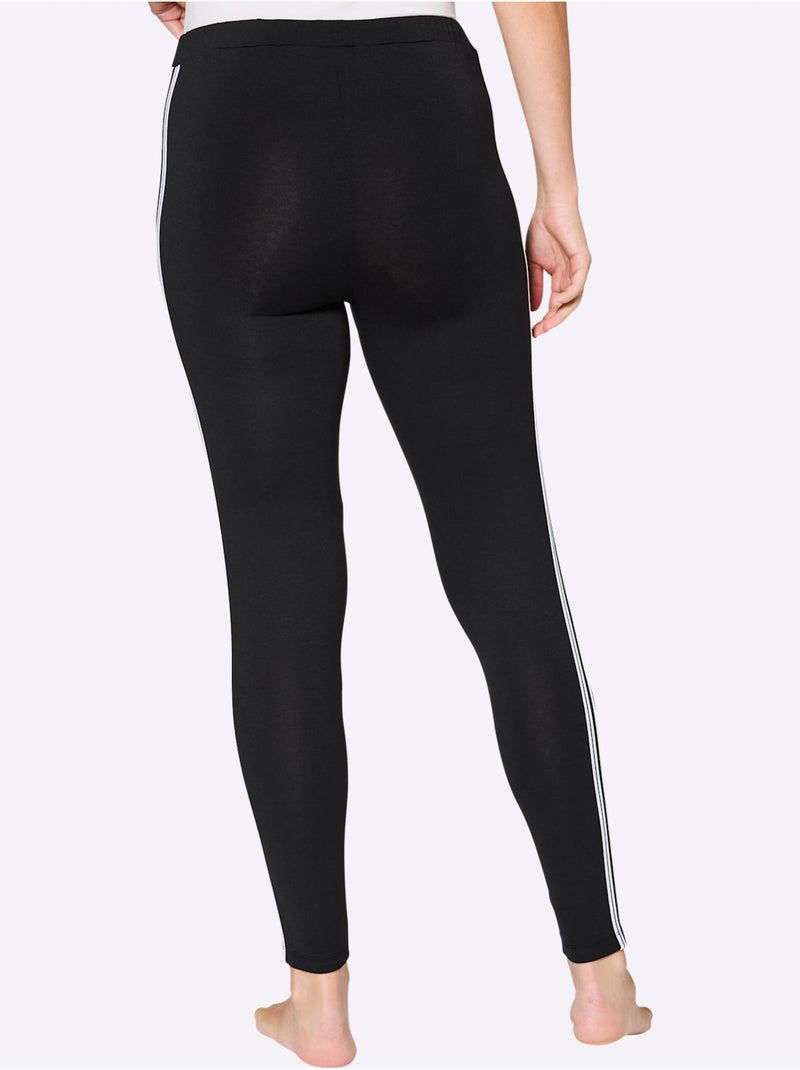 Legging Jersey Fin - Taille Standard - Witt Noir Blanc - Kiabi