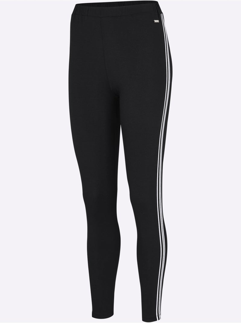 Legging Jersey Fin - Taille Standard - Witt Noir Blanc - Kiabi