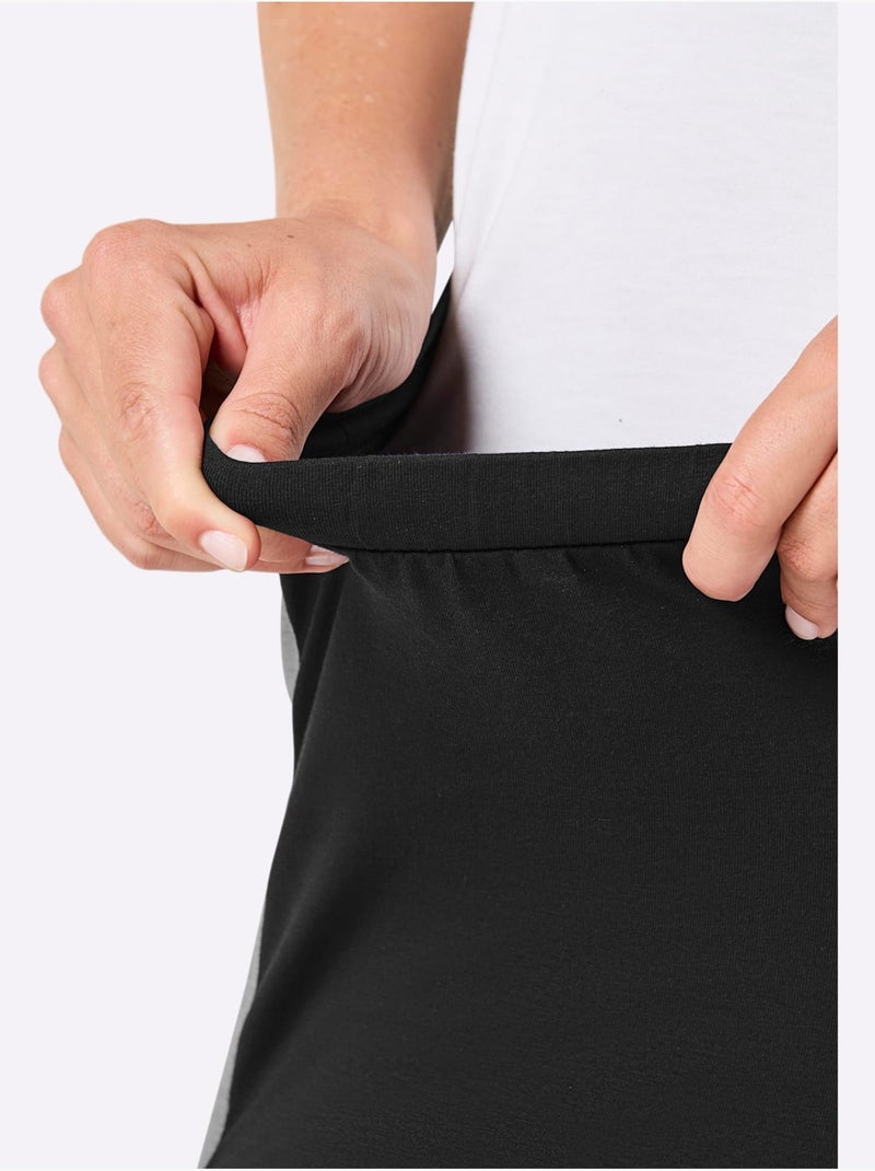 Legging Jersey Fin - Taille Standard - Witt Noir Gris - Kiabi