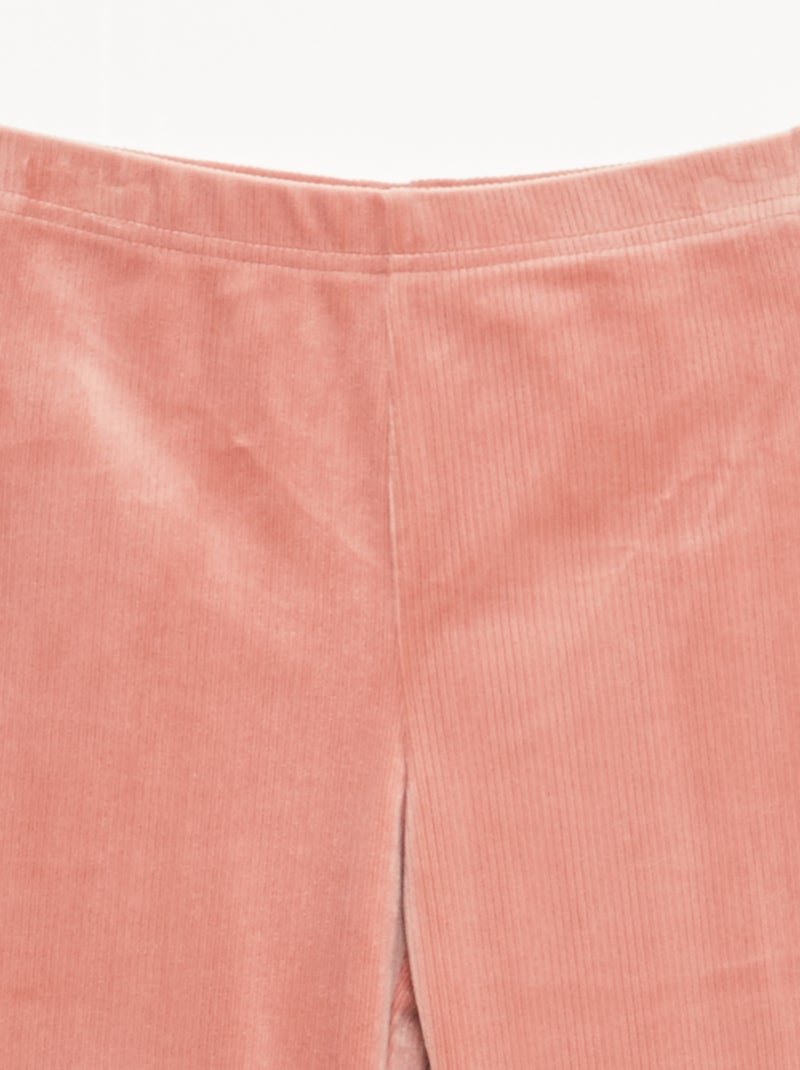 Legging large en velours Rose - Kiabi