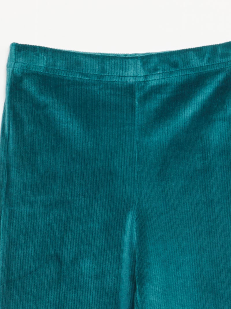 Legging large en velours Vert - Kiabi