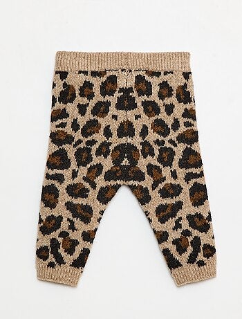 Legging léopard en tricot