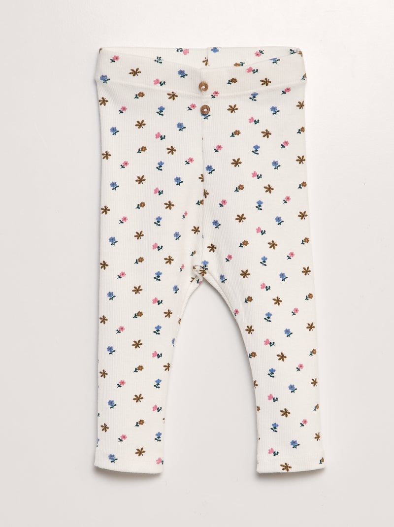 Legging long à motif Blanc - Kiabi