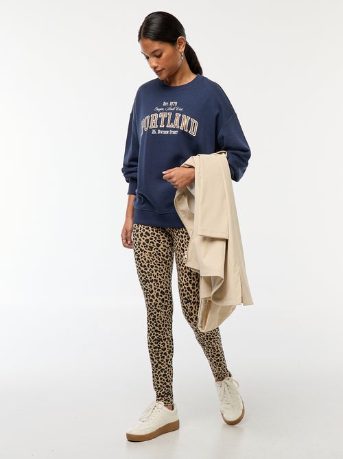 Legging long à motif léopard - Kiabi