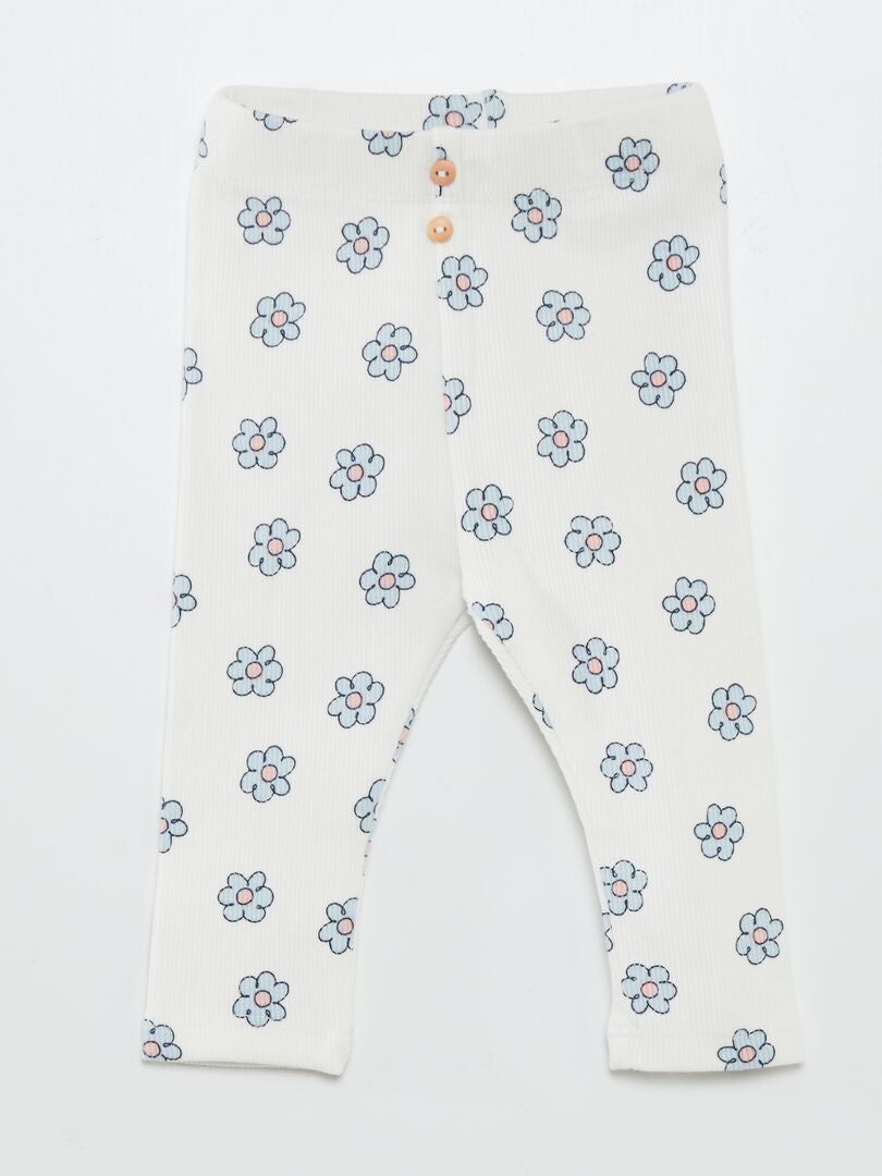 Legging largo de algodón - Blanco - Kiabi - 9.50€