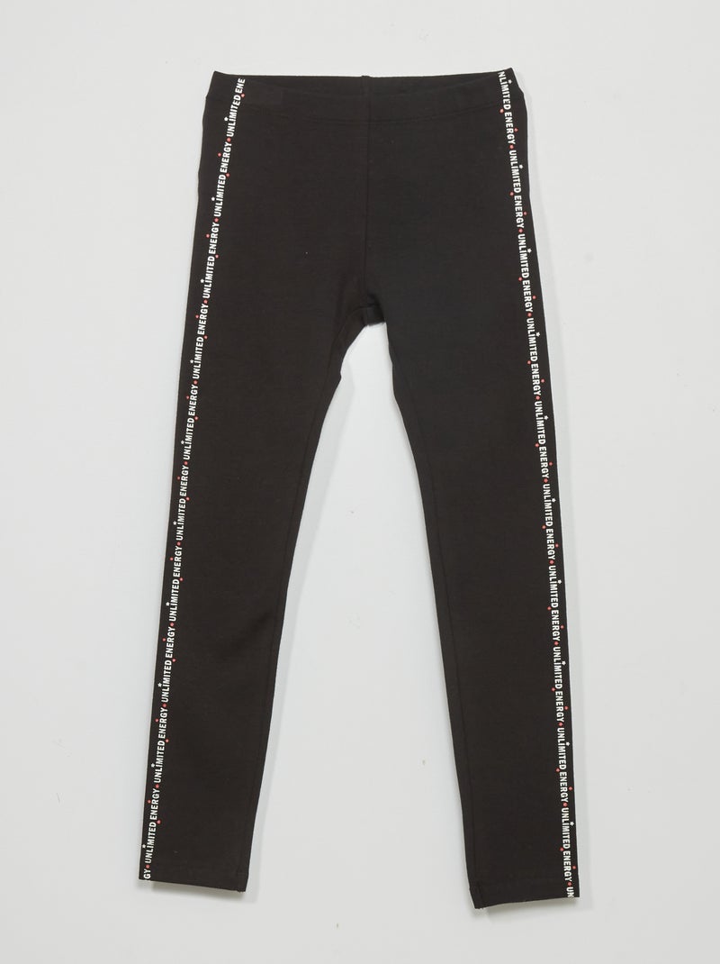 Legging long à motifs Noir - Kiabi