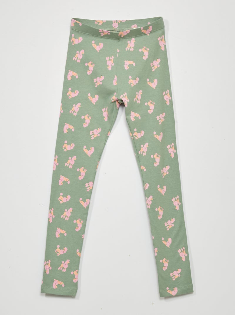 Legging long à motifs Vert - Kiabi