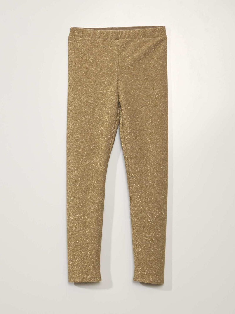 Legging long à paillettes doré - Kiabi
