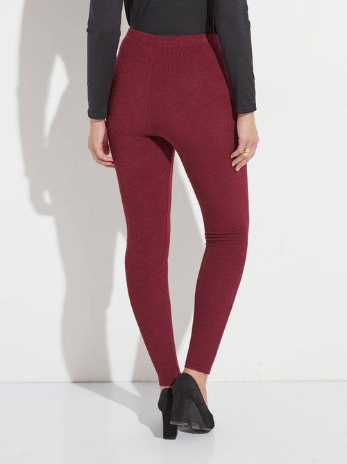 Legging long ceinture élastiqué maille chaude - Afibel - Kiabi