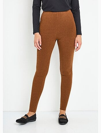 Legging long ceinture élastiqué maille chaude - Afibel