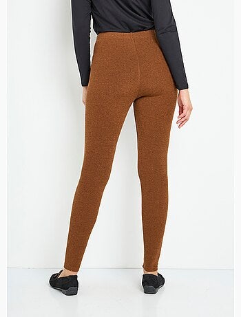 Legging long ceinture élastiqué maille chaude - Afibel