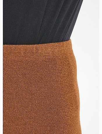 Legging long ceinture élastiqué maille chaude - Afibel