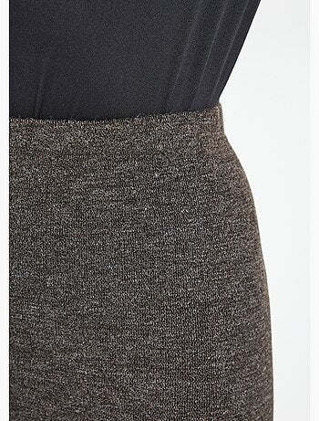 Legging long ceinture élastiqué maille chaude - Afibel