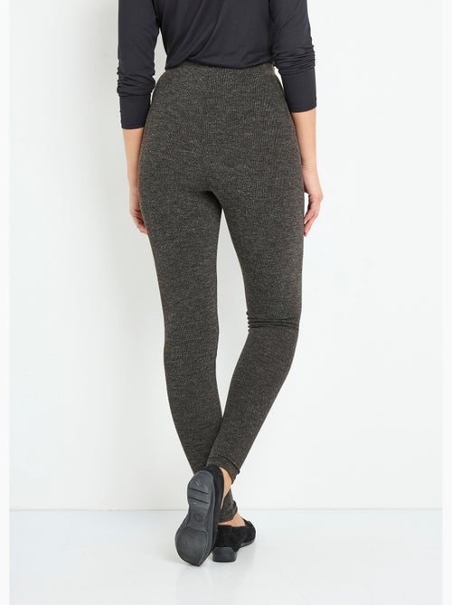 Legging long ceinture élastiqué maille chaude - Afibel - Kiabi