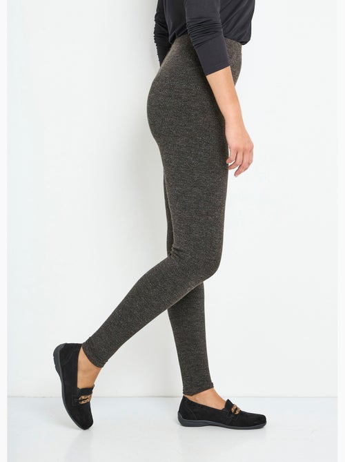 Legging long ceinture élastiqué maille chaude - Afibel - Kiabi