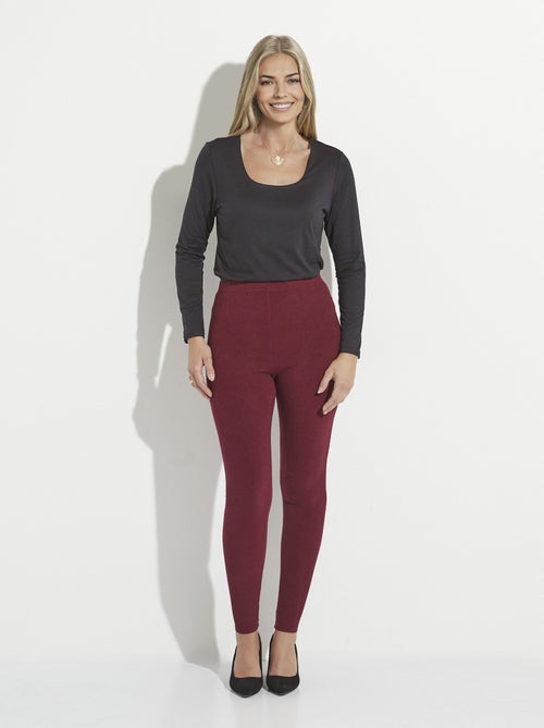 Legging long ceinture élastiqué maille chaude - Kiabi