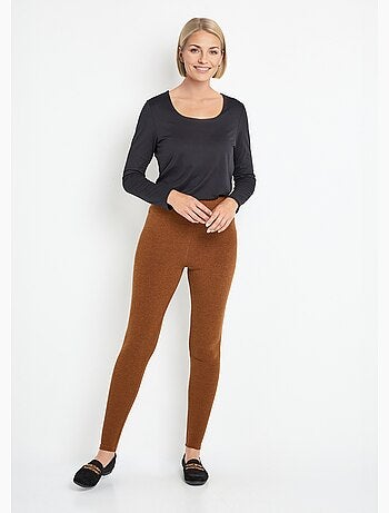 Legging long ceinture élastiqué maille chaude