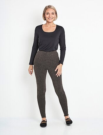 Legging long ceinture élastiqué maille chaude