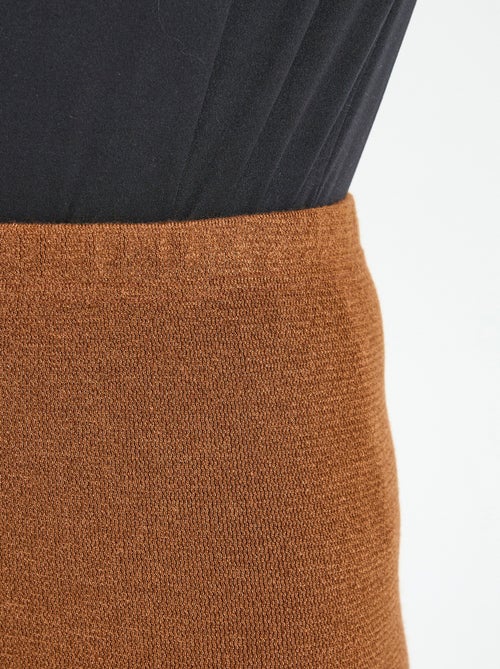 Legging long ceinture élastiqué maille chaude - Kiabi