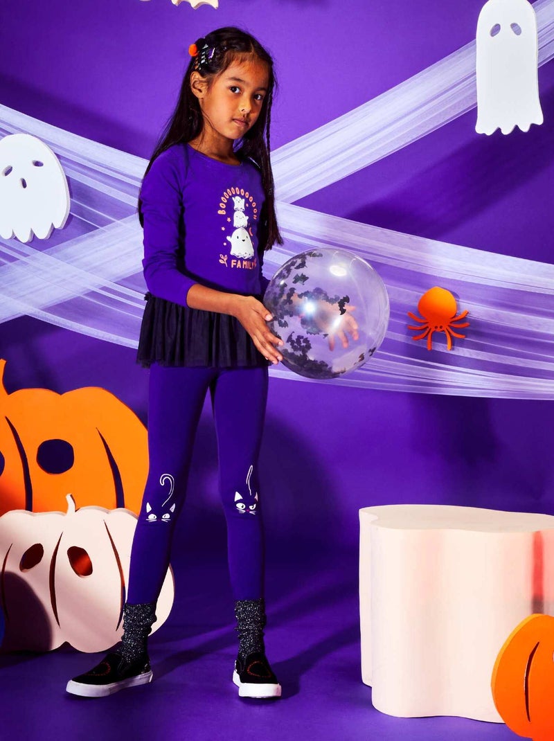 Legging long 'chat' - Halloween Violet - Kiabi