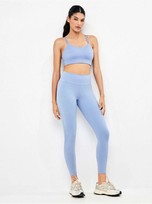 Legging long confectionné dans un tissu modelant qui définit et stylise - Kiabi Legging long confectionné dans un tissu modelant qui définit et stylise - Kiabi